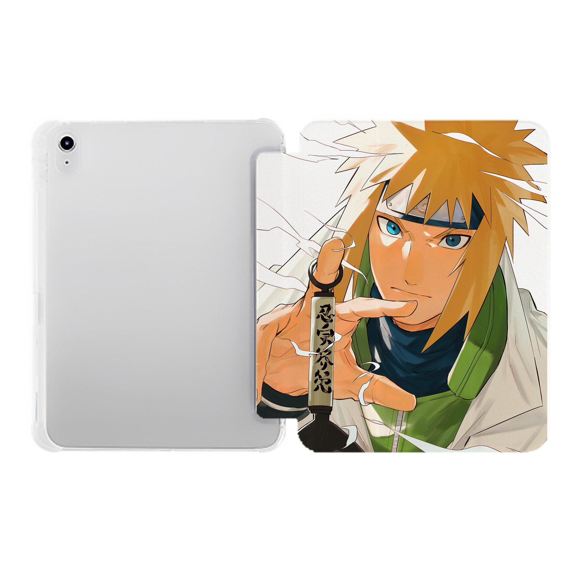 （画像用） NARUTO -ナルト- NARUTO -ナルト- 疾風伝 IPad ケース ペン収納付き 三つ折りスタンド PUレザー×シリコン 対応機種9.5/10.5/10.9インチ